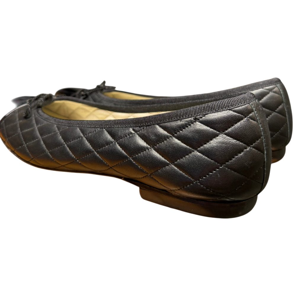 FRENCH SOLE FS/NY Passport Women's 9.5 Black Ballet Flats Leather Sole Comfort - Picture 7 of 12